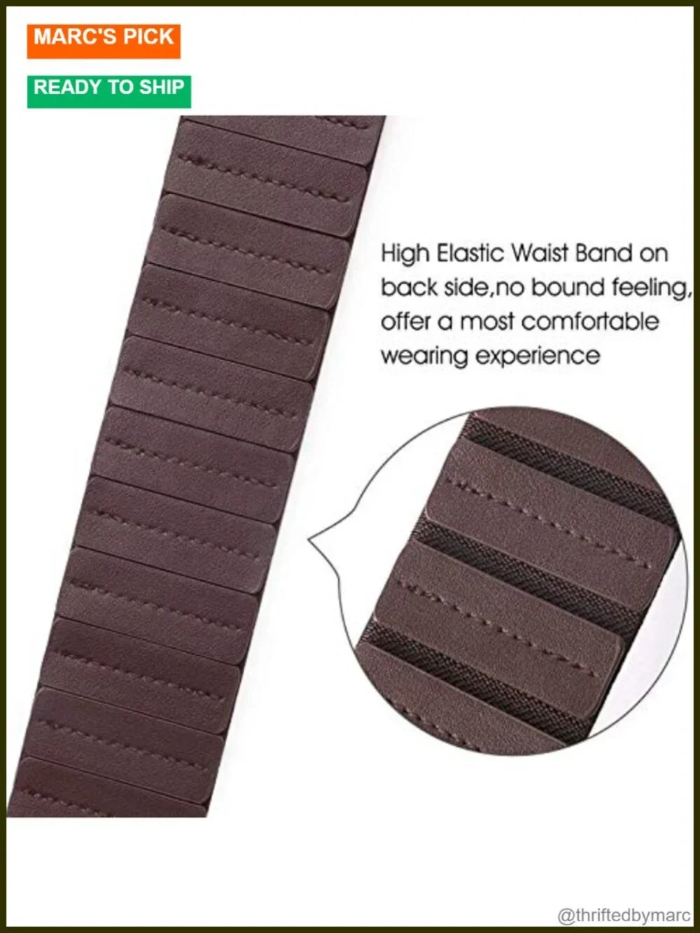 Vintage Elastic Stretchy Wide Waist Belt with Buckle